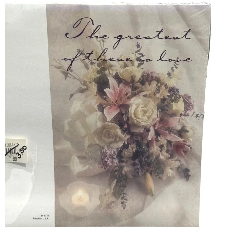Vintage CPH Wedding Church Bulletins Corinthians 13:13 Printable 100 Sealed 90s